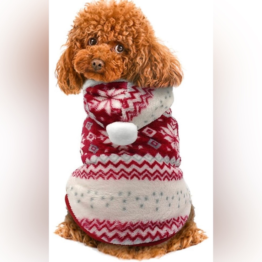 Christmas Cute Fleece Dog Jacket- For Small/Puppy Dog